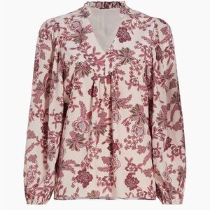 Elie Tahari Xynia Field Printed Silk Blouse size Medium. New Without Tags